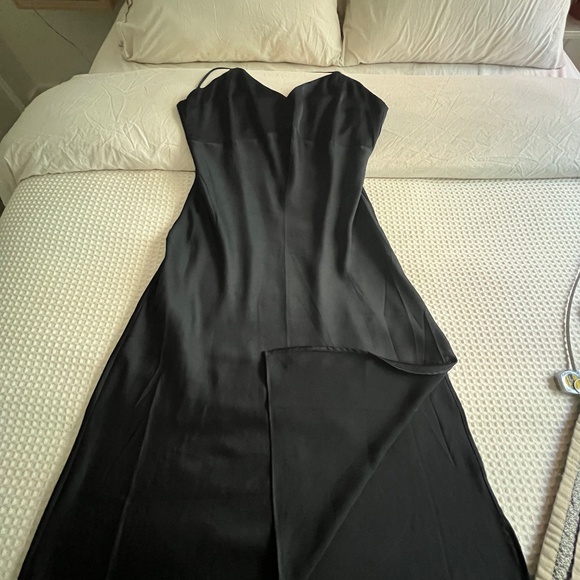 Abercrombie & Fitch Satin Black Dress - Picture 5 of 7